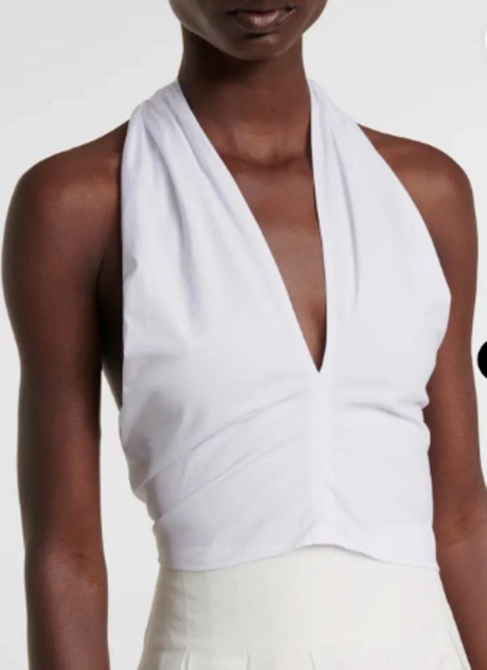 Staud 100% Cotton Halter Side Zipper Size 14 NWT